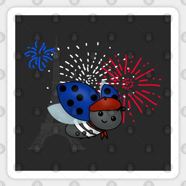 Bastille Day Ladybug, smile Sticker by HolidayBug